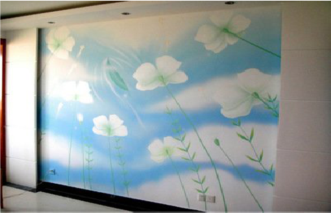 宝鸡画墙绘怎么画好白云的蓬松感？