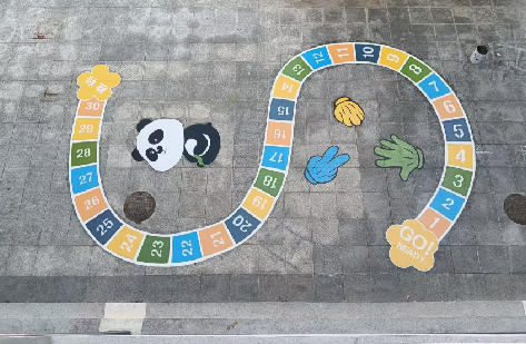 宝鸡地面游戏彩绘