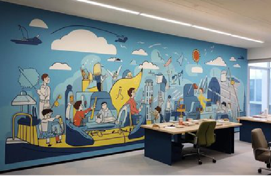 宝鸡办公室墙绘的特点。